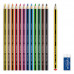 Farebné ceruzky, sada, šesťhranné, darček: grafitová ceruzka a guma, STAEDTLER "Noris Club", 12 rôznych farieb