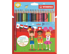 Farebné ceruzky, šesťhranné, STABILO "Color", 24 rôznych farieb