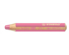 Farebná ceruzka, hrubá, STABILO "Woody", ružová
