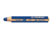 Farebná ceruzka, hrubá, STABILO "Woody", ultramarine