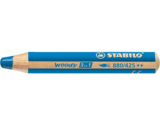 Farebná ceruzka, hrubá, STABILO "Woody", modrá