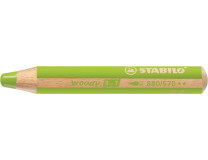 Farebná ceruzka, hrubá, STABILO "Woody", svetlozelená