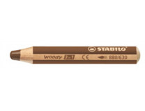 Farebná ceruzka, hrubá, STABILO "Woody", hnedá