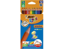 Farebné ceruzky, sada, BIC KIDS "Evolution", 12 rôznych farieb
