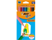 Farebné ceruzky, sada, BIC KIDS "Tropicolors", 12 rôznych farieb