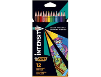 Farebné ceruzky, sada, trojhranné, BIC "Intensity Up", 12 rôznych farieb