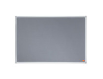 Odkazová tabuľa, hliníkový rám, 90x60 cm, NOBO "Essentials", sivá