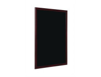 Informačná tabuľa popisovateľná kriedou, čierna, rám čerešňovej farby, 45 x 60 cm