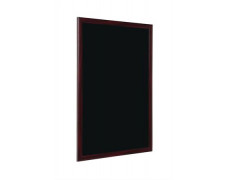 Informačná tabuľa popisovateľná kriedou, čierna, rám čerešňovej farby, 45 x 60 cm