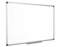 Biela tabuľa, magnetická, smaltovaná, 100x100 cm, hliníkový rám, VICTORIA