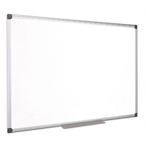 Biela tabuľa, magnetická, smaltovaná, 120x200 cm, hliníkový rám, VICTORIA