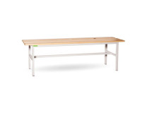 Šatníková lavica s dĺžkou 1,5 m, v.42 x š.150 x h.33cm, RAL7035 sivá, drevo lipa