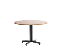 Jedálenský stôl okrúhly, v.72 x p.90 cm, rám čierny, doska buk