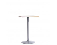 Barový stôl, štvorcový, v.112,5 x š.70 x h.70 cm, rám sivý, doska buk