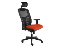 Kancelárska stolička York Net, E-SY+ PDH+ podrúčky oranžová