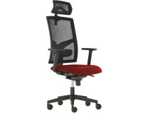 Kancelárska stolička GAME Šéf SYN červená (Bombay 33) + PDH nastaviteľný + podrúčky P44