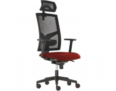 Kancelárska stolička GAME Šéf SYN červená (Bombay 33) + PDH nastaviteľný + podrúčky P44