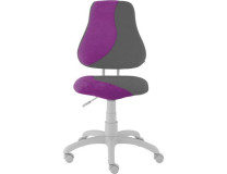 Detská rastúca stolička FUXO S-LINE fialovo/sivá (Suedine)
