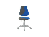 Detská rastúca stolička FUXO S-LINE modro/sivá (Suedine)