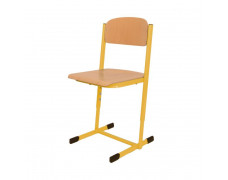 Žiacka stolička pevná, veľ. 2, žltá