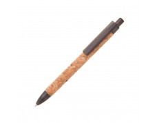 Guľôčkové pero KORK s povrchom z korku čierne