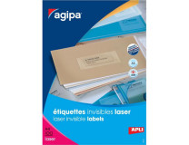 Etikety polyesterové priehľadné 210x297mm Agipa A4 laser 100 hárkov