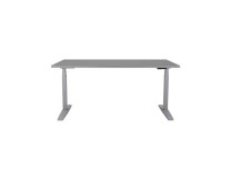 Výškovo nastaviteľný stôl BASIC, 1-motorový, 160x80 cm, podnož sivá + doska sivá