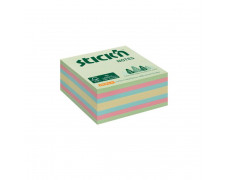 Samolepiaca kocka, 76x76 mm, lesný mix pastelových farieb, 400 lístkov
