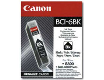 Atramentová náplň Canon BCI-6Bk pre Pixma iP4000/5000/6000D/MP750/780 black (390 str.)