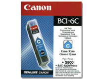 Atramentová náplň Canon BCI-6C pre Pixma iP4000/5000/6000D/MP750/780 cyan (390 str.)