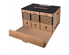 Archívna krabica s predným otváraním DONAU hnedá 555×360×315 mm