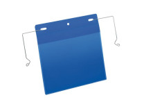 Závesné vrecko s drôteným vešiakom na šírku A5 50ks modré