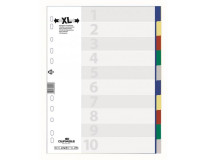 Plastový rozraďovač DURABLE 10-dielny maxi farebný