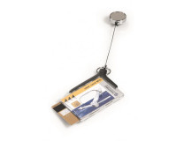 Visačka na 2 plastové karty s kotúčom DURABLE DE LUXE DUO PRO 85x54mm 10ks