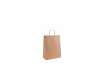 Papierová taška, stáčané ušká, 240x110x330mm, hnedá