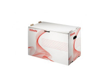 Archívna krabica na zakladače Esselte biela/červená 530x343x311 mm