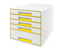 Zásuvkový box Leitz WOW s 5 zásuvkami žltý