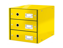Zásuvkový box Leitz Click & Store 3 zásuvky žltý