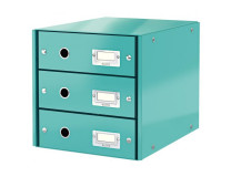 Zásuvkový box Leitz Click & Store 3 zásuvky ľadovo modrá