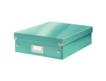 Stredná organizačná krabica Click & Store ľadovo modrá