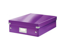 Stredná organizačná krabica Click & Store purpurová