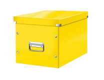 Štvorcová krabica Click & Store A4 žltá