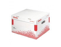 Archívna škatuľa Esselte Speedbox L so sklápacím vekom biela/červená