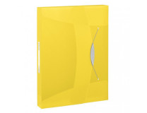Plastový box s gumičkou Esselte VIVIDA žltý