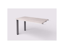Prídavný stôl Lenza Wels, 130x76,2x70cm, kovové nohy - agát svetlý