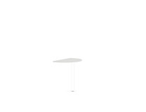 Doplnkový stôl bez nohy BASIC, 80x2,2x50cm, biela