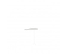 Doplnkový stôl bez nohy BASIC, 80x2,2x50cm, biela
