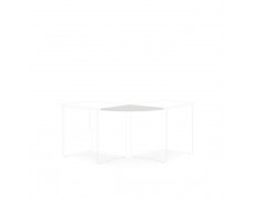 Doplnkový stôl bez nohy BASIC, 60x2,2x60cm, biela
