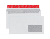 Poštové obálky C6/5 ELCO s páskou, okienko vpravo,500 ks
