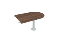 Doplnkový stôl Cross, 120x75,5x80 cm, orech/kov